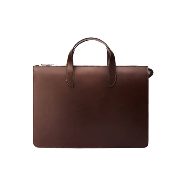 Elysian Chocolate Brown Leather Briefcase