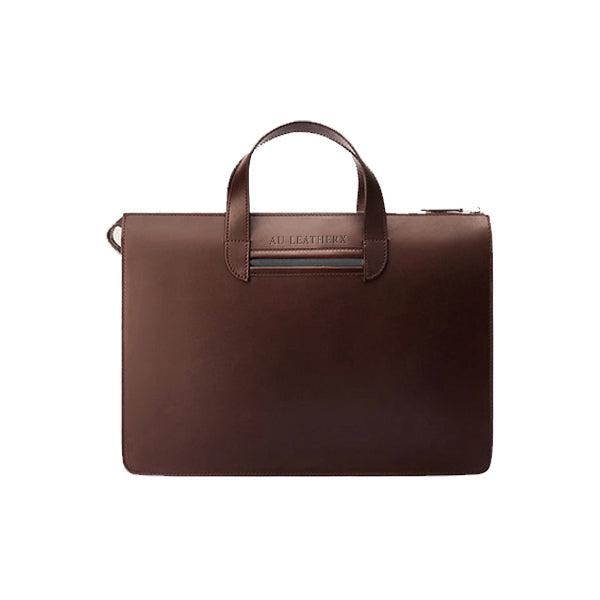 Elysian Chocolate Brown Leather Briefcase