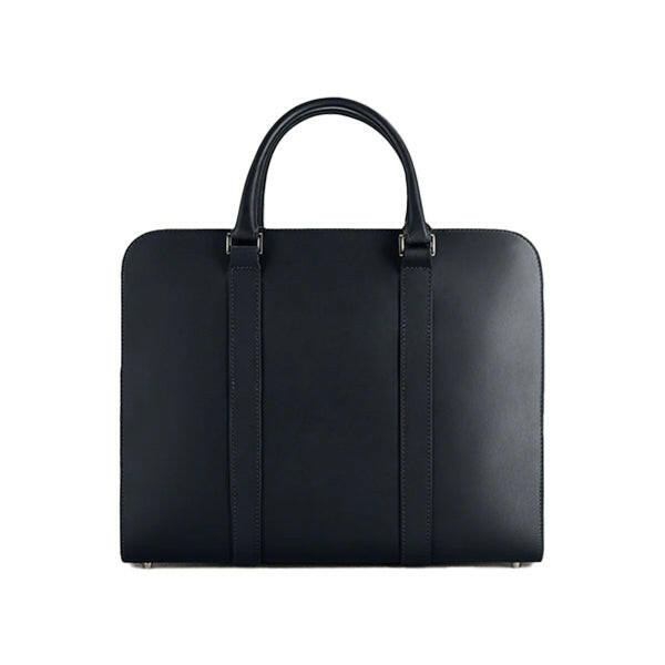 Executive Edge Double Zipper Blue Leather Briefcase