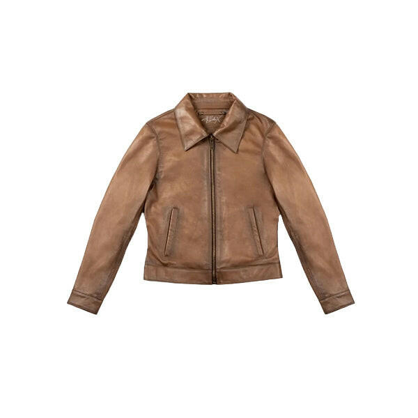 Women's Walnut Brown Leather Jacket - AU LeatherX