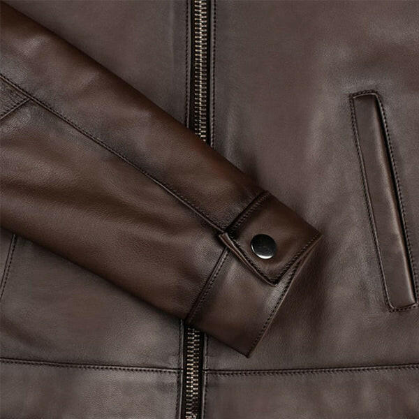 Women's Old English Brown Leather Jacket