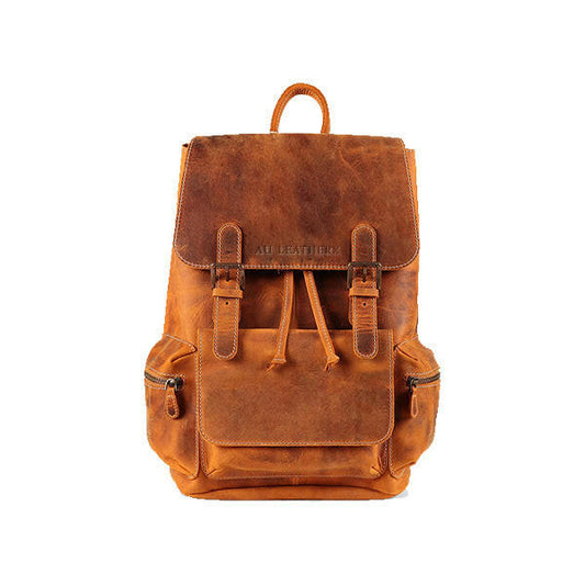 Camel Leather Backpack