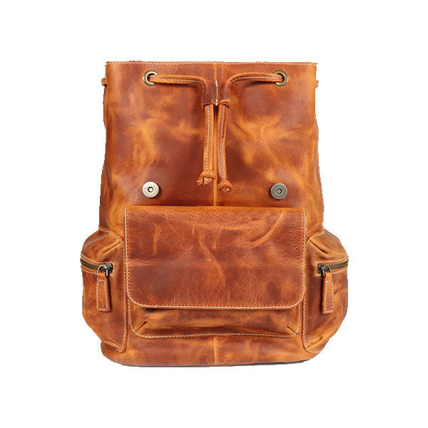 Camel Leather Backpack