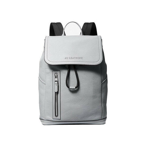 Hudson Pebbled Dove Leather Backpack