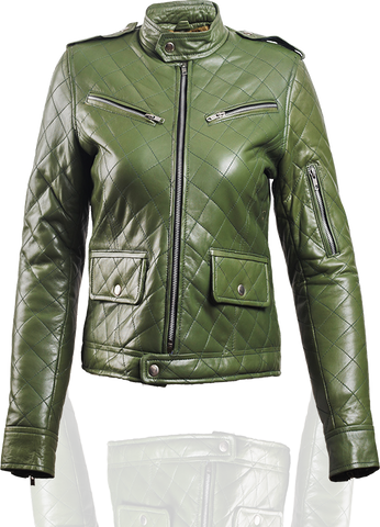 Green puffer jacket