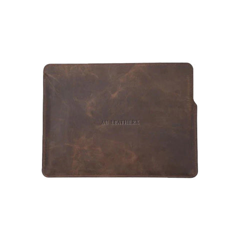 MacBook Distressed Coffee Leather Sleeve