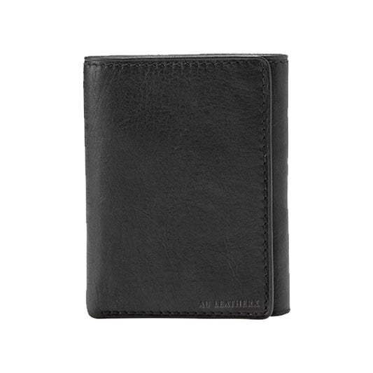 Men's Black Trifold Leather Wallet