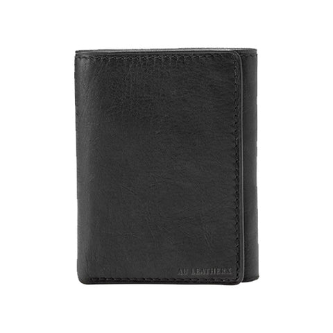 Men's Black Trifold Leather Wallet