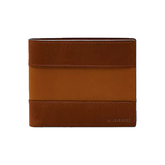 Men's Medium Brown Bifold Wallet with Flip ID