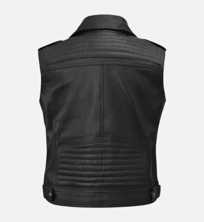 Men's Road Sovereign Black Leather Vest