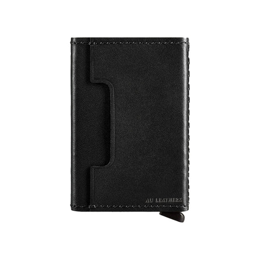 RFID Black Leather Card Holder