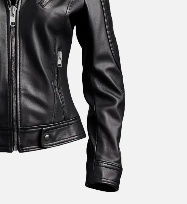 Women's Dasha Black Leather Jacket