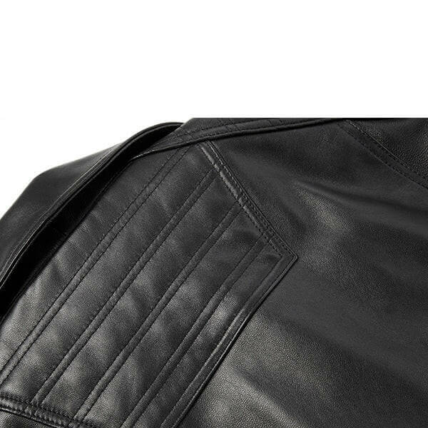 Women's Double Stich Leather Biker Jacket