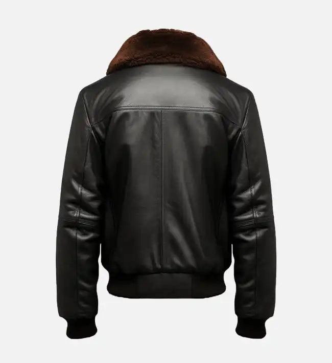 Men's Black G1 Aviator Leather Jacket