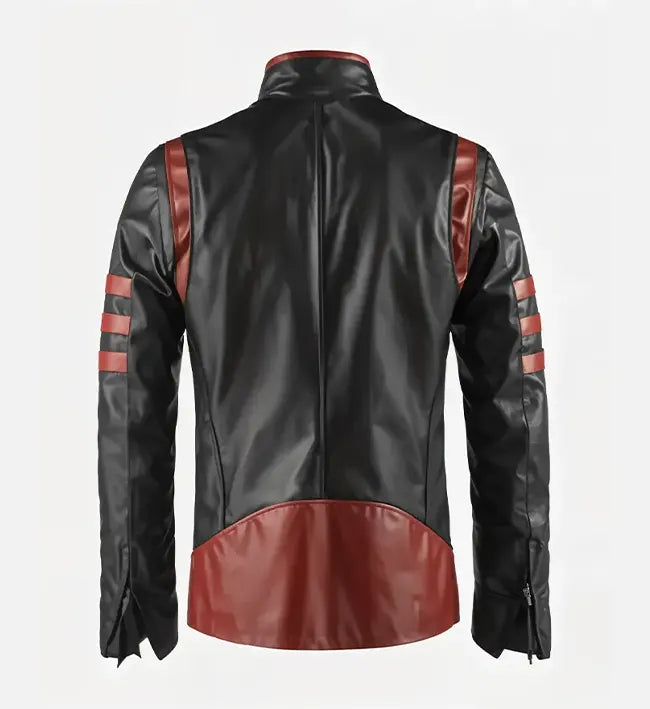 black leather wolverine jacket for men