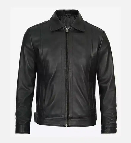 Black Slim Fit jacket for men