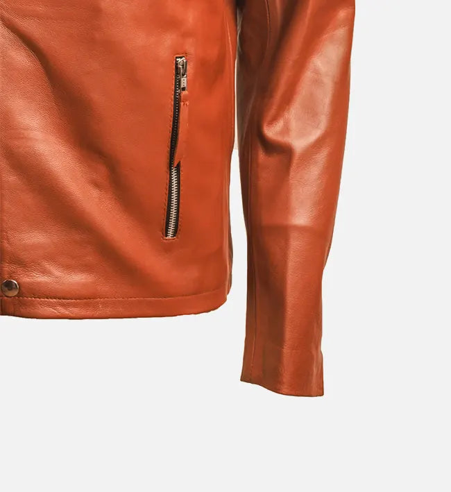 Men's Brown Biker Jacket