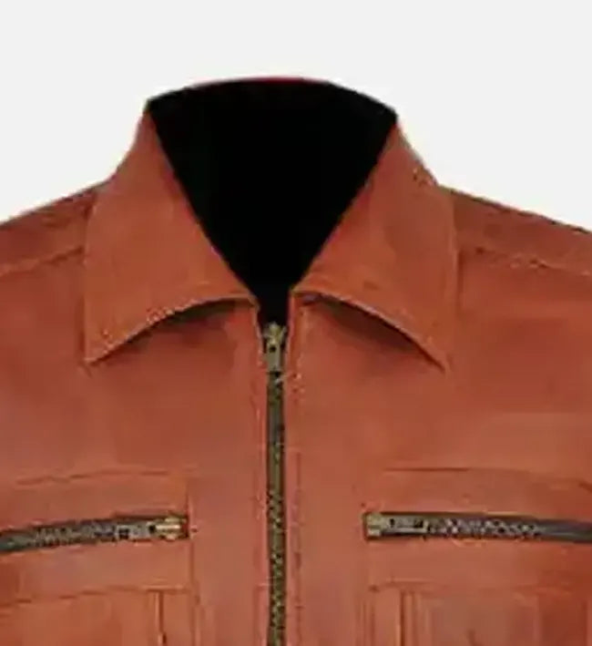 brown leather jacket for men