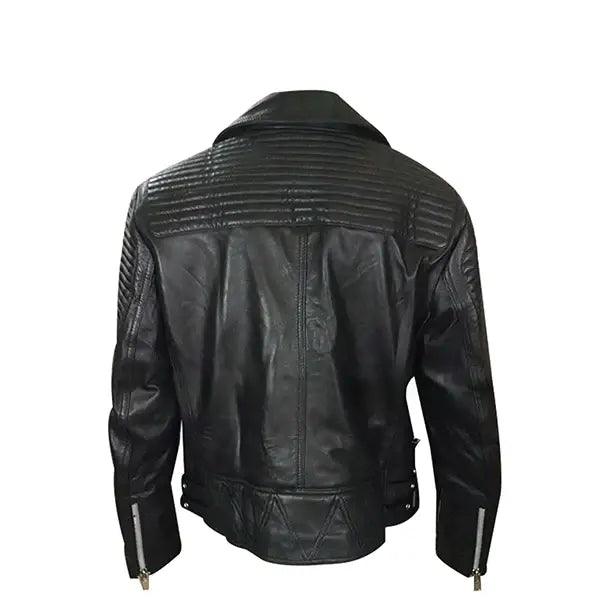Burberry Quilted Black Leather Biker Jacket - AU LeatherX