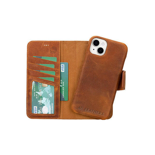 iPhone Wallet Case Golden Brown