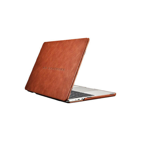 Leather Hardshell Brown Case for MacBook