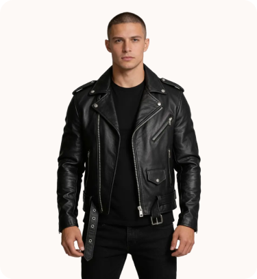 Men's Bomber Brown Leather Jacket (Copy)