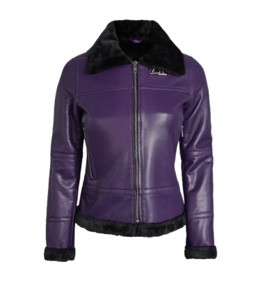 Women’s Leather Jacket Bomber Style test 1