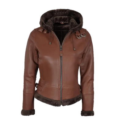Women’s Leather Jacket Bomber Style test 1
