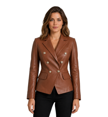 Women’s Leather Jacket Bomber Style test 1