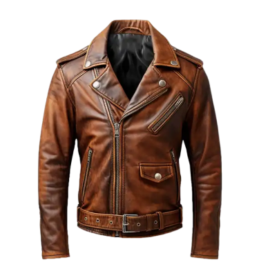 Men's Bomber Brown Leather Jacket Test 3