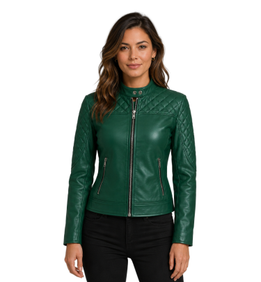 Women’s Leather Jacket Bomber Style test 2