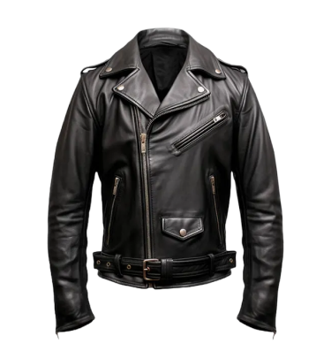Men's Bomber Black Leather Jacket test 2
