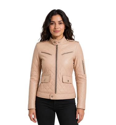 Women’s Leather Jacket Bomber Style test 1