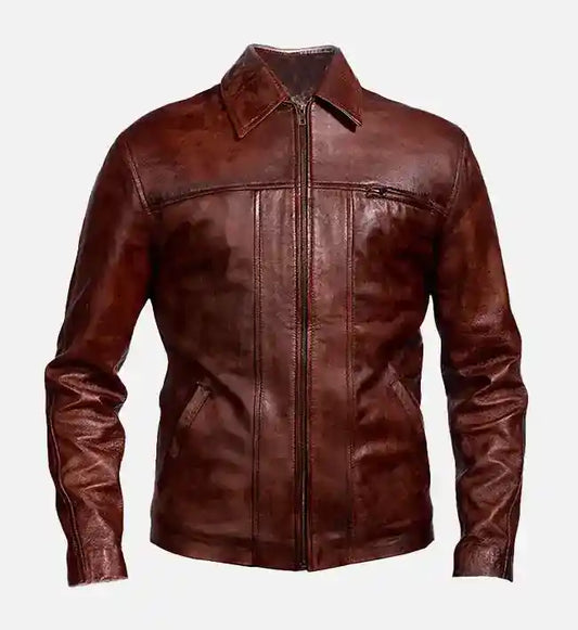 Inception Cobb Dark Brown Leather Jacket - AU LeatherX Inception Cobb Dark Brown Leather Jacket - AU LeatherX