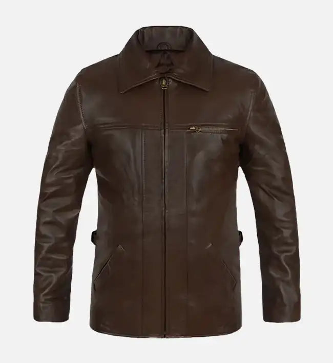 Inception Cobb Dark Brown Leather Jacket