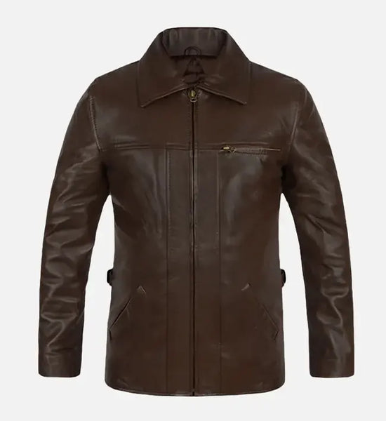 Inception Cobb Dark Brown Leather Jacket - AU LeatherX