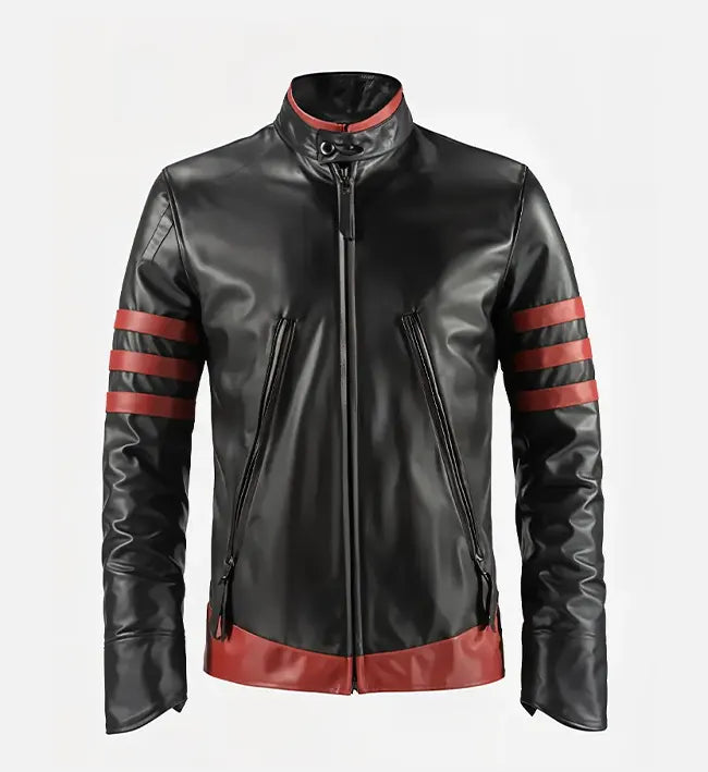 mens wolverine black leather jacket