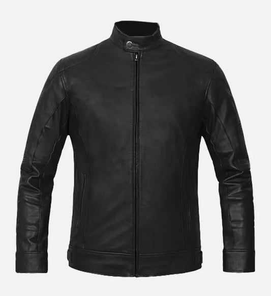 mens black cafe racer leather jackets