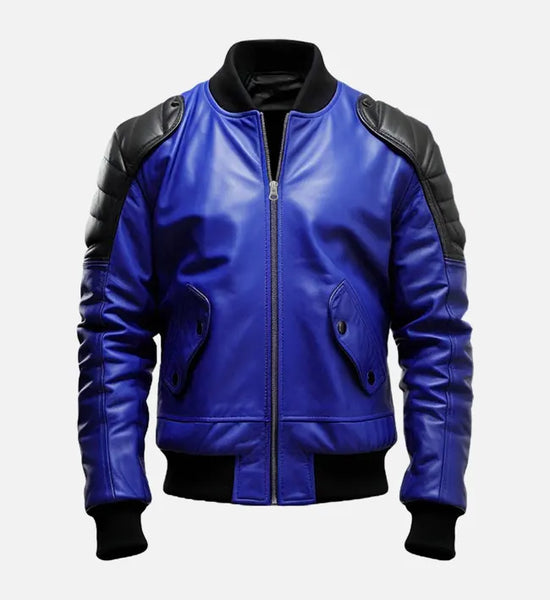 mens-blue-black-bomber-leather mens-blue-black-bomber-leather
