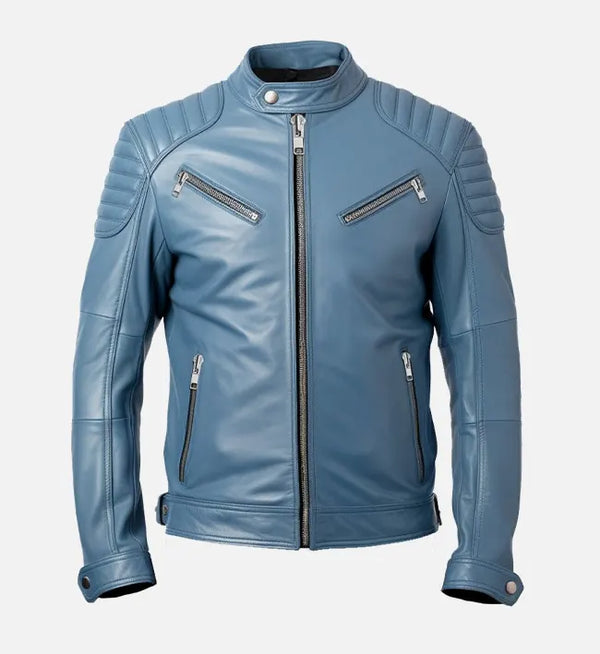 Men s Blue Leather Jackets AU LeatherX