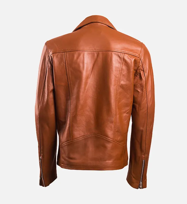 Men's Brown Biker Jacket