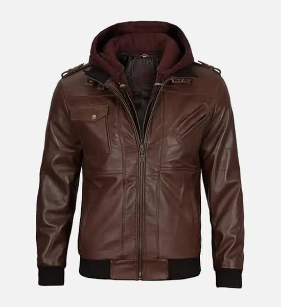 mens-dark-brown-leather-bomber