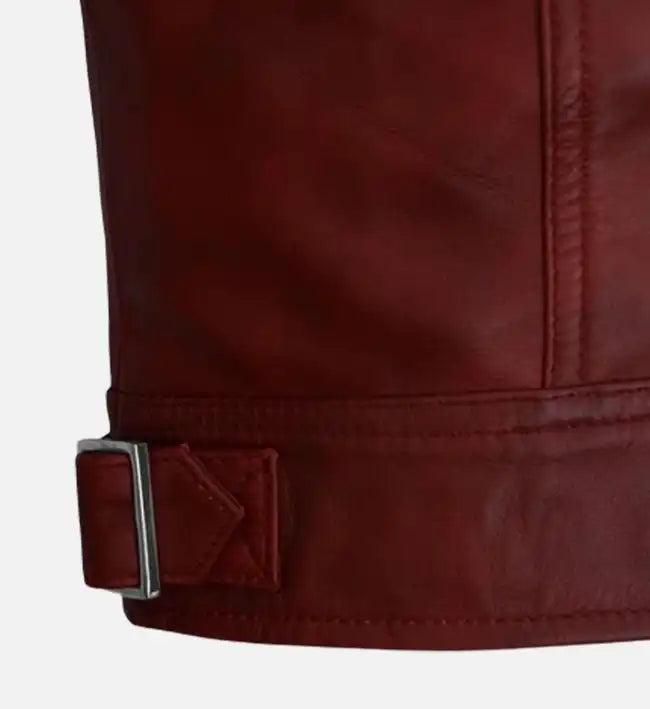 mens red spanish leather jacket