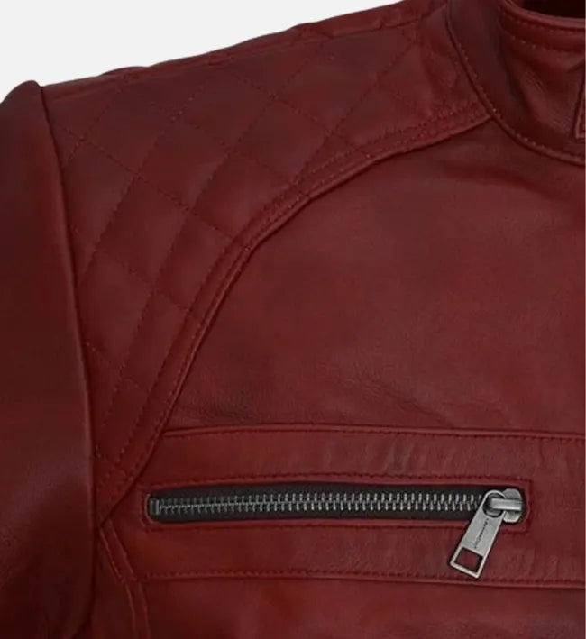 Men's Spanish Red Leather Jacket