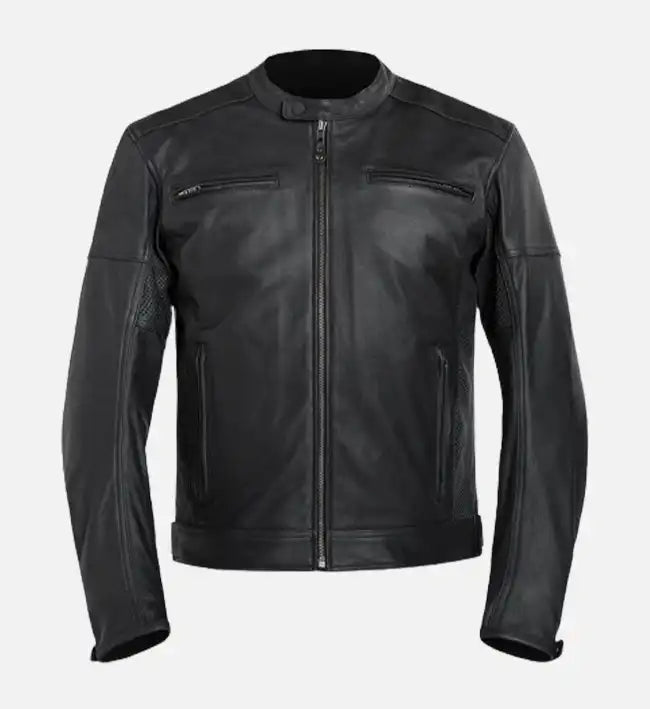 Men's Stylish Slim Fit Black Leather Jacket