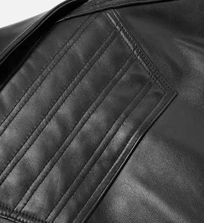 mens biker leather jacket
