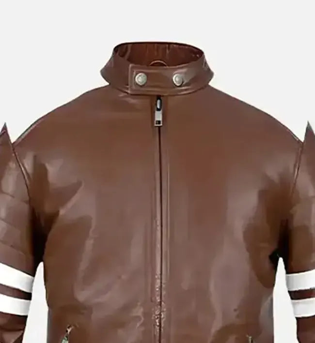 mens fight club jacket tan brown leather