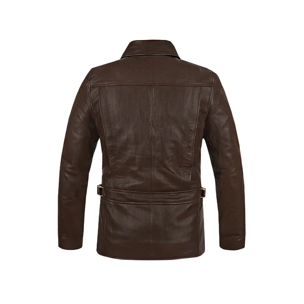 Inception Cobb Dark Brown Leather Jacket - AU LeatherX