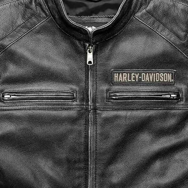 Men’s Harley Davidson Passing Link Leather Vest