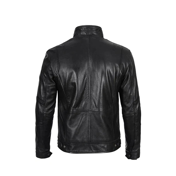 Moffit Men's Cafe Racer Real Leather Jacket - AU LeatherX